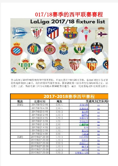 2018年西甲联赛赛程 2018赛季西甲-第2张图片-www.211178.com_果博福布斯